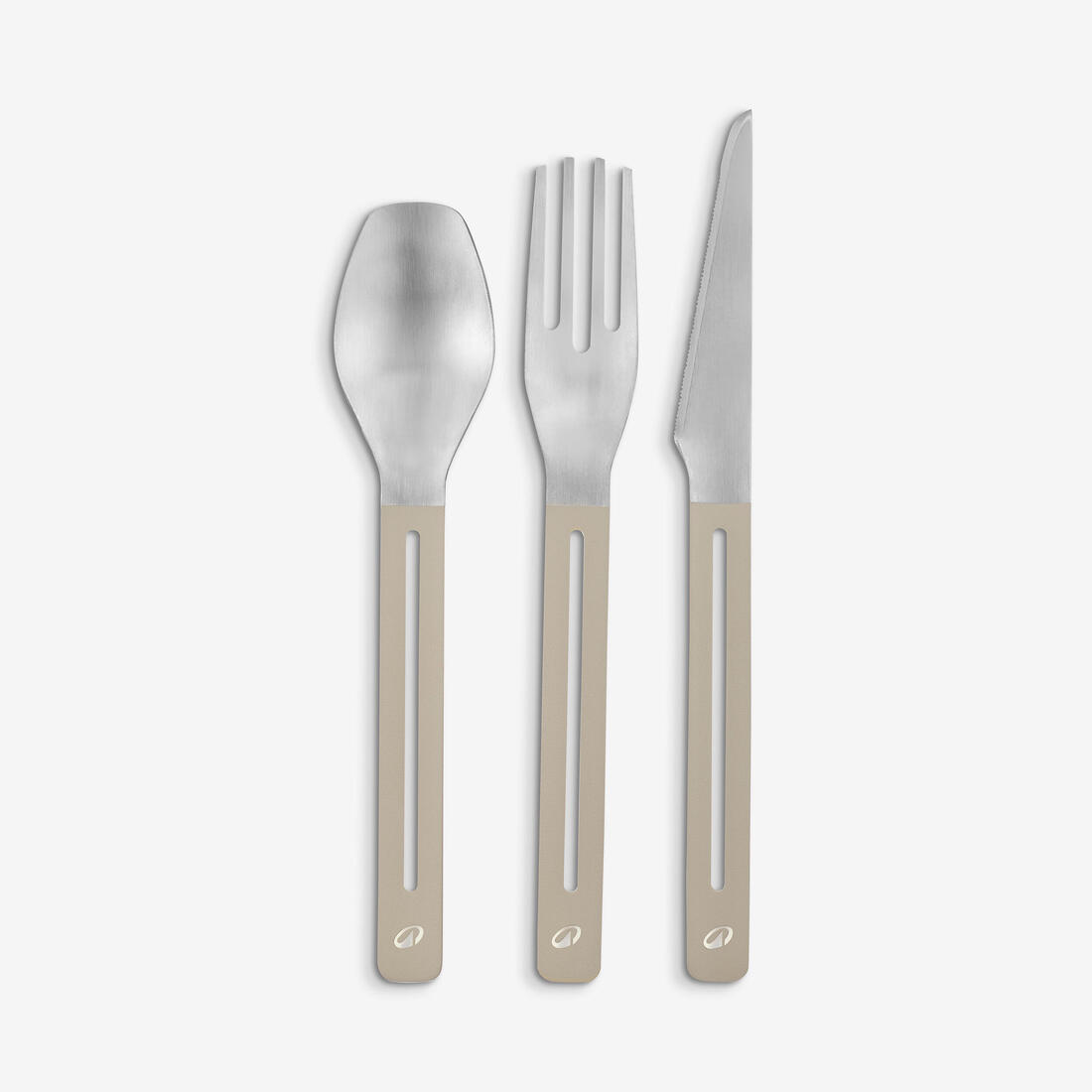 Kit de 12 couverts de camping en acier inox 4 couteaux 4 fourchettes 4 cuillères