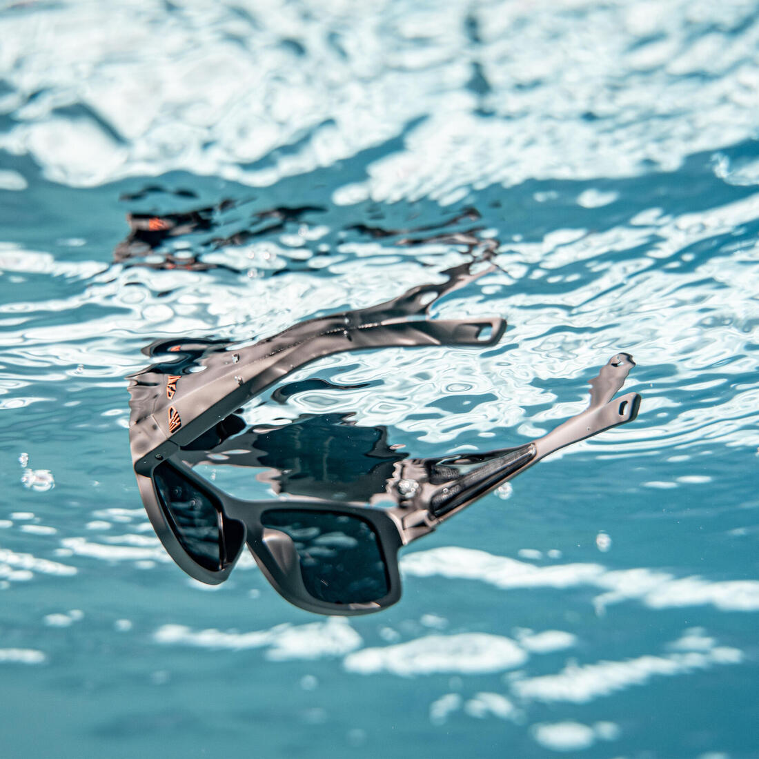 Lunettes de soleil polarisées flottantes voile SAILING 100 taille S Noir