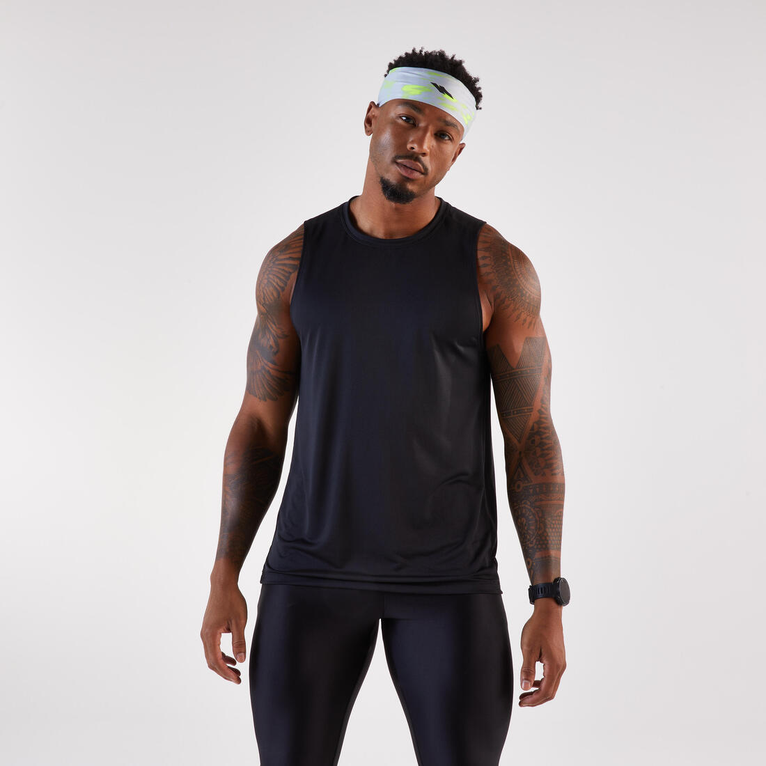 Débardeur de running Homme, Kiprun Run 100 noir