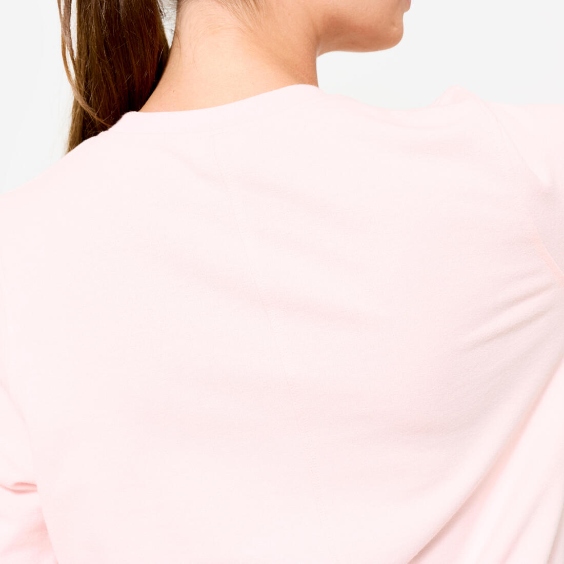 Sweat de training col rond femme, rose clair