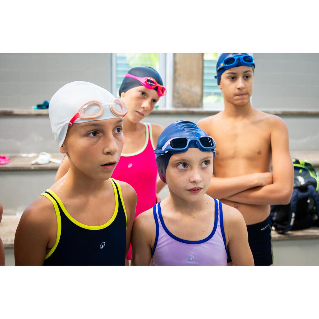 Lunettes de natation xbase - verres clairs - taille junior