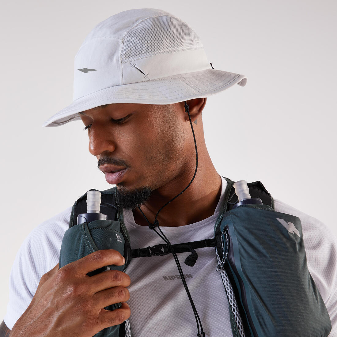 Sac trail running mixte + poche à eau 2L incluse - KIPRUN 900 20+5L KAKI
