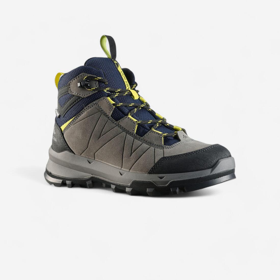 Chaussures hautes enfant imperméables de randonnée montagne - mh900 28-39 – bleu marine