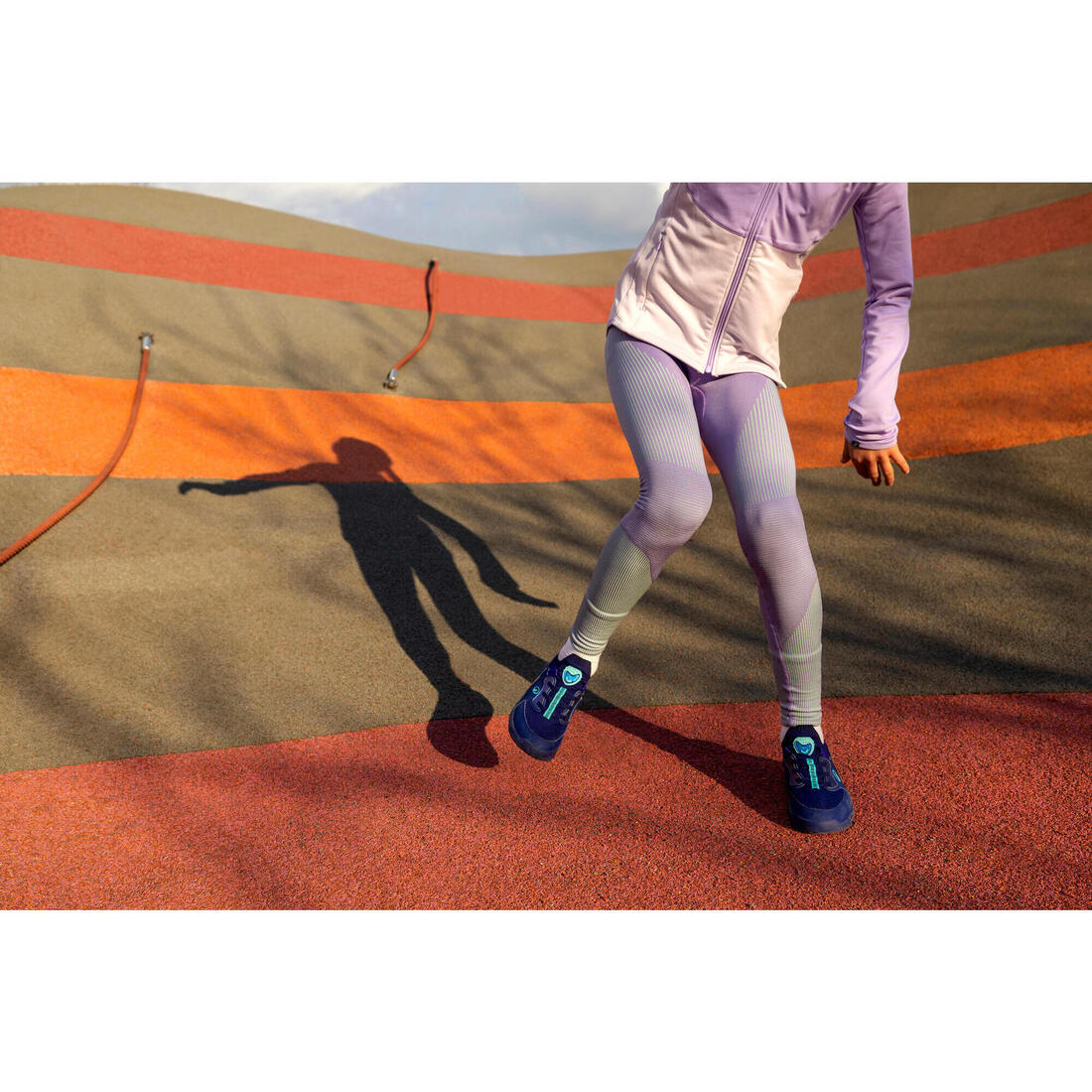 Legging de fitness sans couture fille, rose et vert