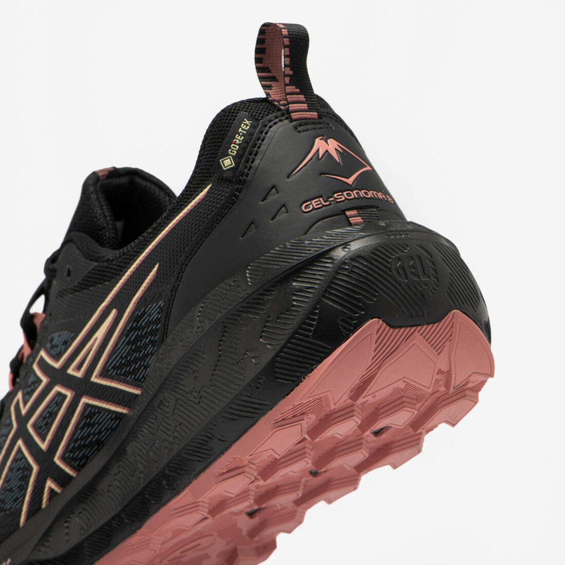 Chaussures de running trail goretex femme, Asics gel-sonoma 8, noir et