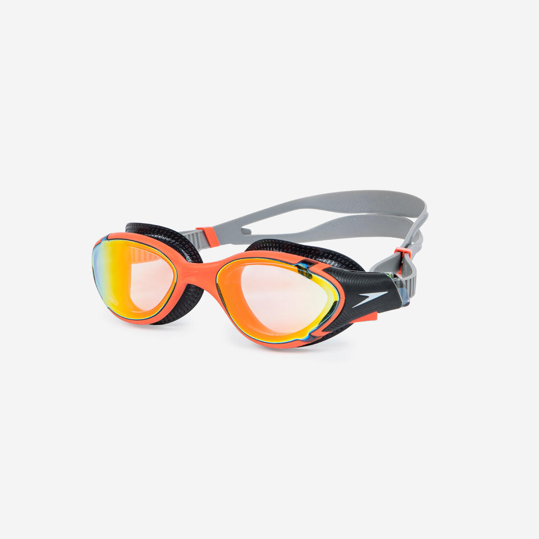 Lunettes de natation verres miroirs - Speedo Biofuse 2.0 noir orange