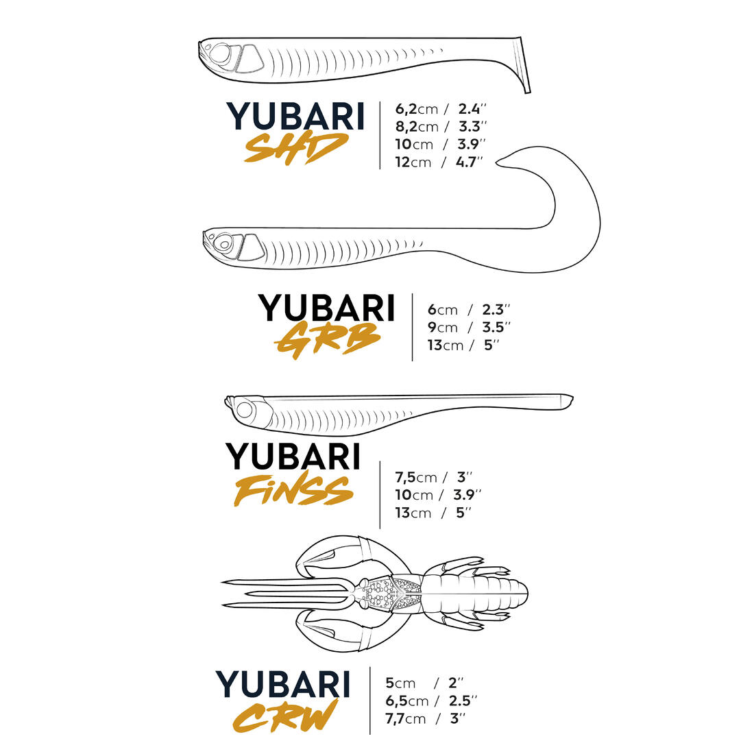 LEURRE SOUPLE SHAD AVEC ATTRACTANT WXM YUBARI SHD 62