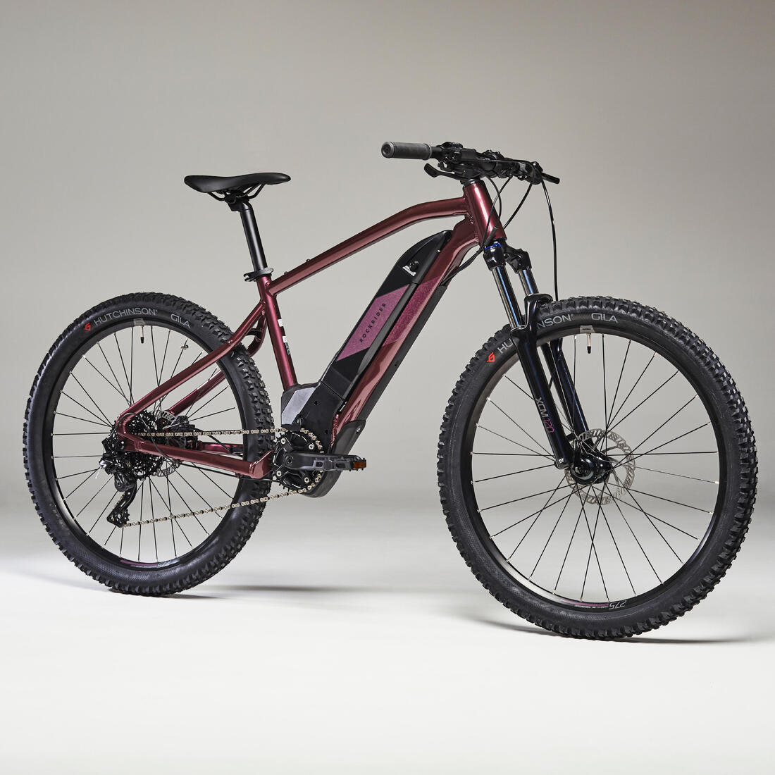 vélo VTT électrique semi-rigide 27,5" - E-ST 500 prune