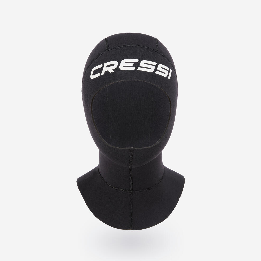 Cagoule de plongée en néoprène 3 mm avec plastron long, Resilient Hood noir