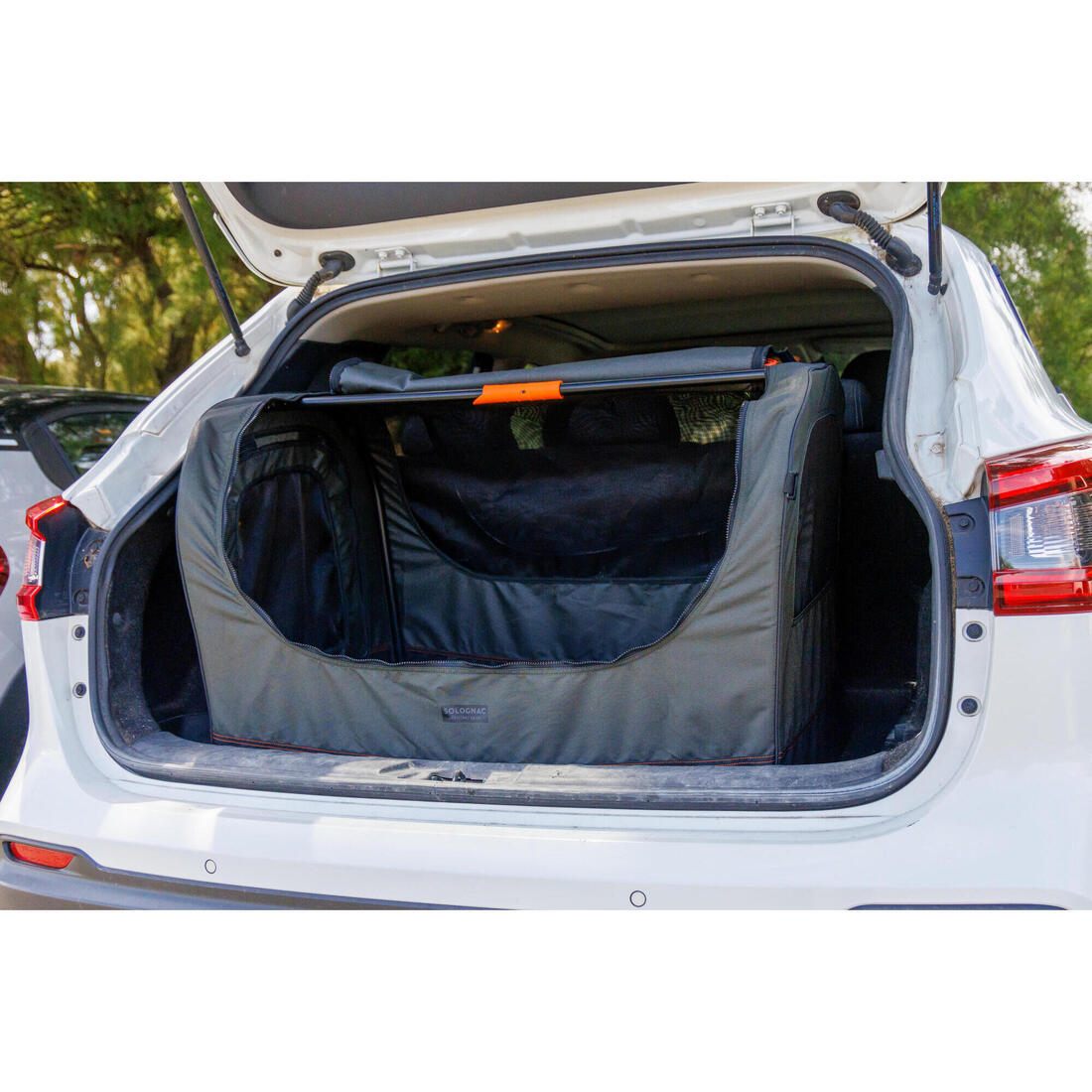 Caisse de transport pliable pour 1 chien grise