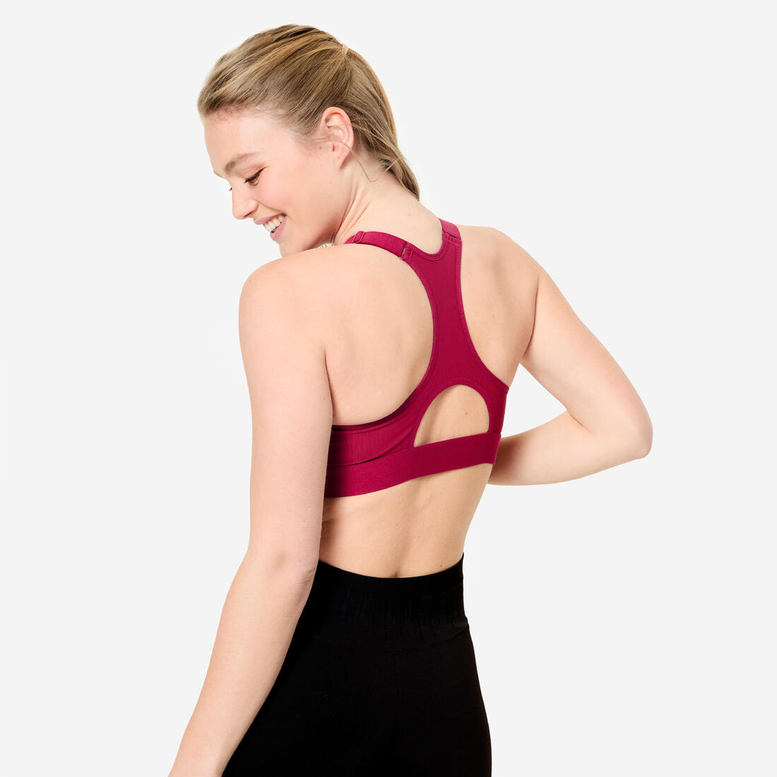 Brassière zippée avec coques maintien fort Femme
