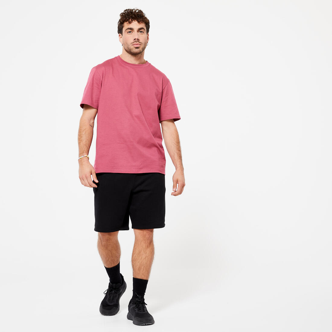 T-shirt fitness homme col rond manches courtes