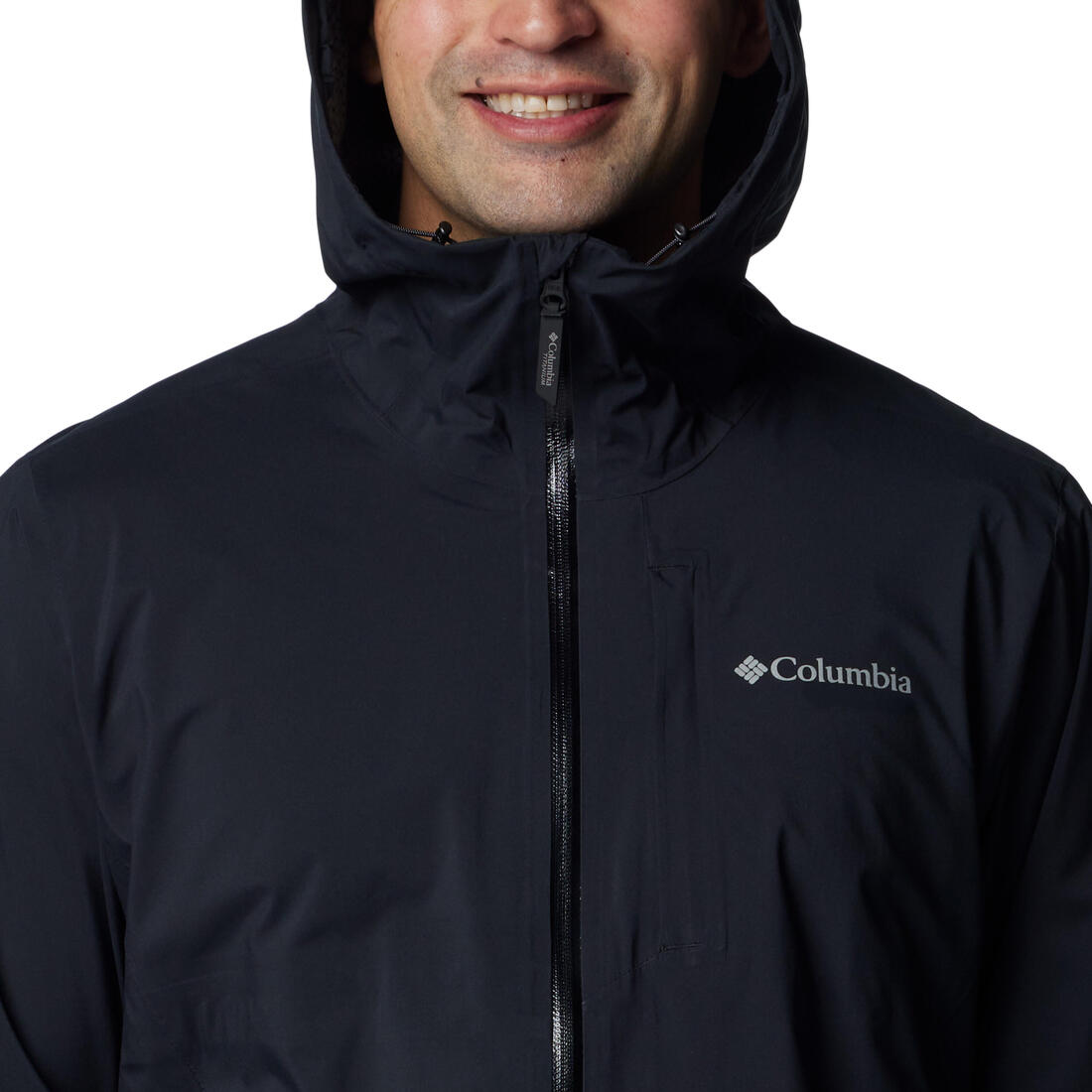 Veste imperméable de randonnée homme, Columbia Razorback noire
