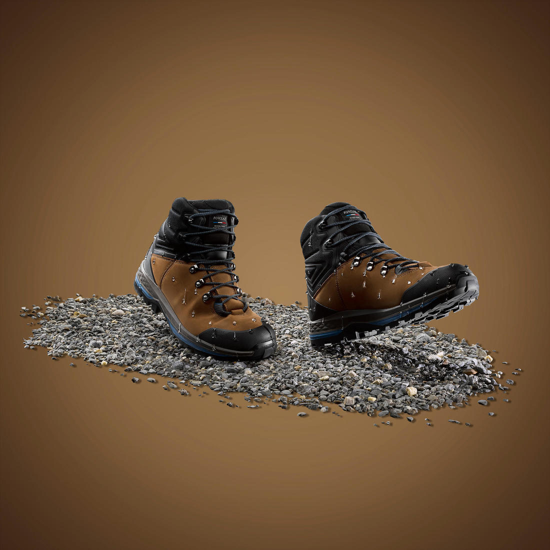 Chaussures trekking cuir imperméables - mt00 hyb- homme haute