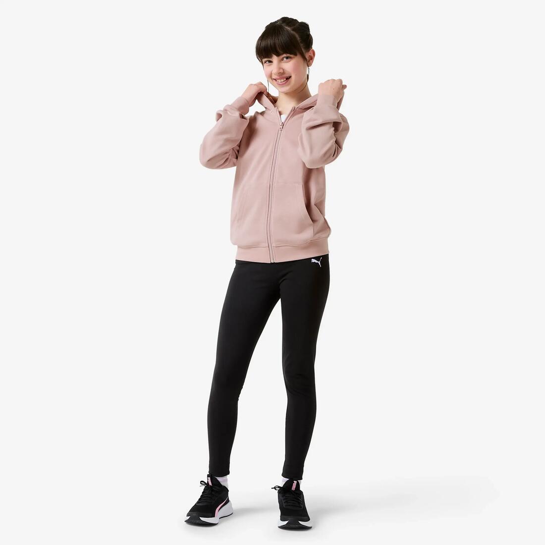 Ensemble de survêtement en coton enfant, mauve et noir