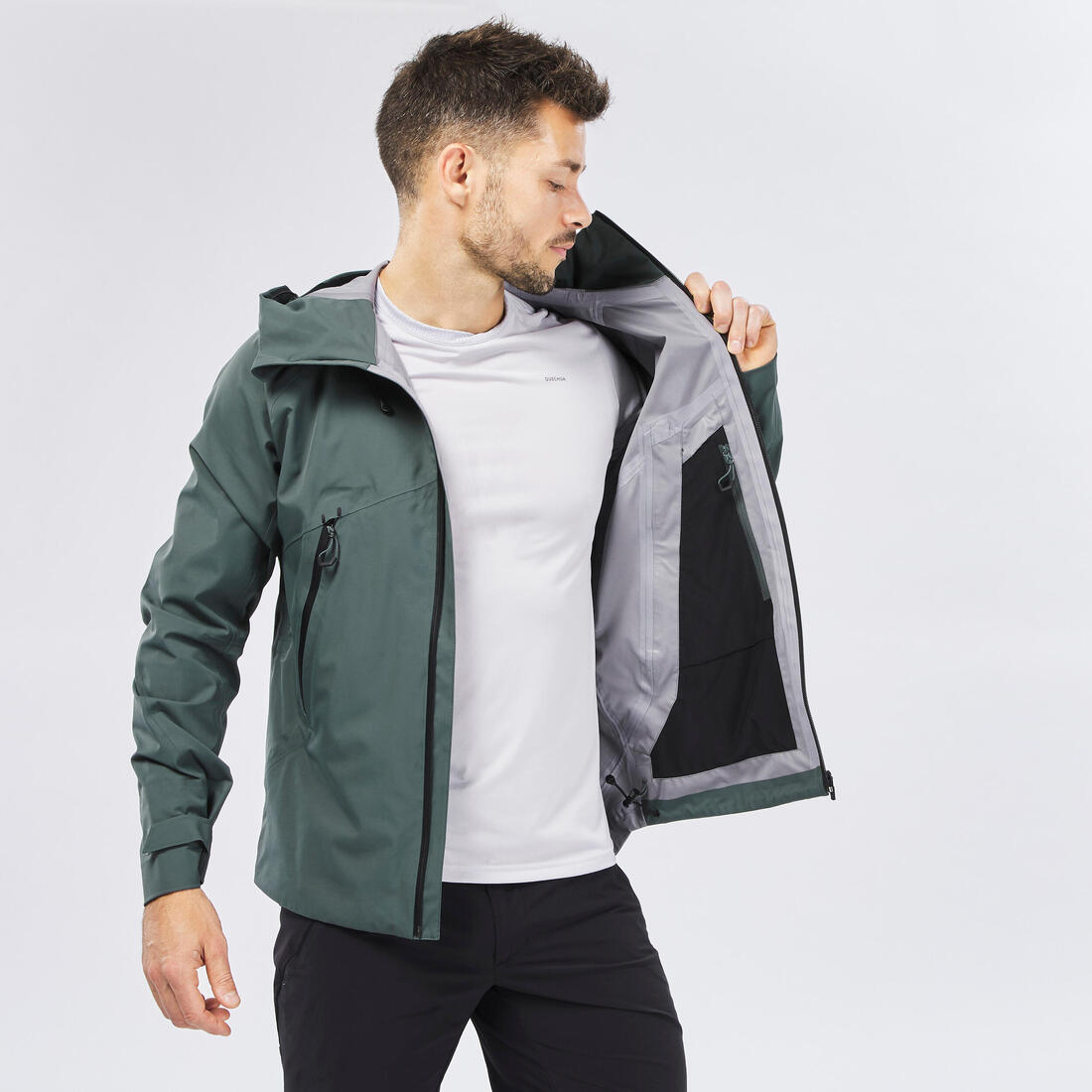 Veste imperméable et respirante de randonnée homme, MH500