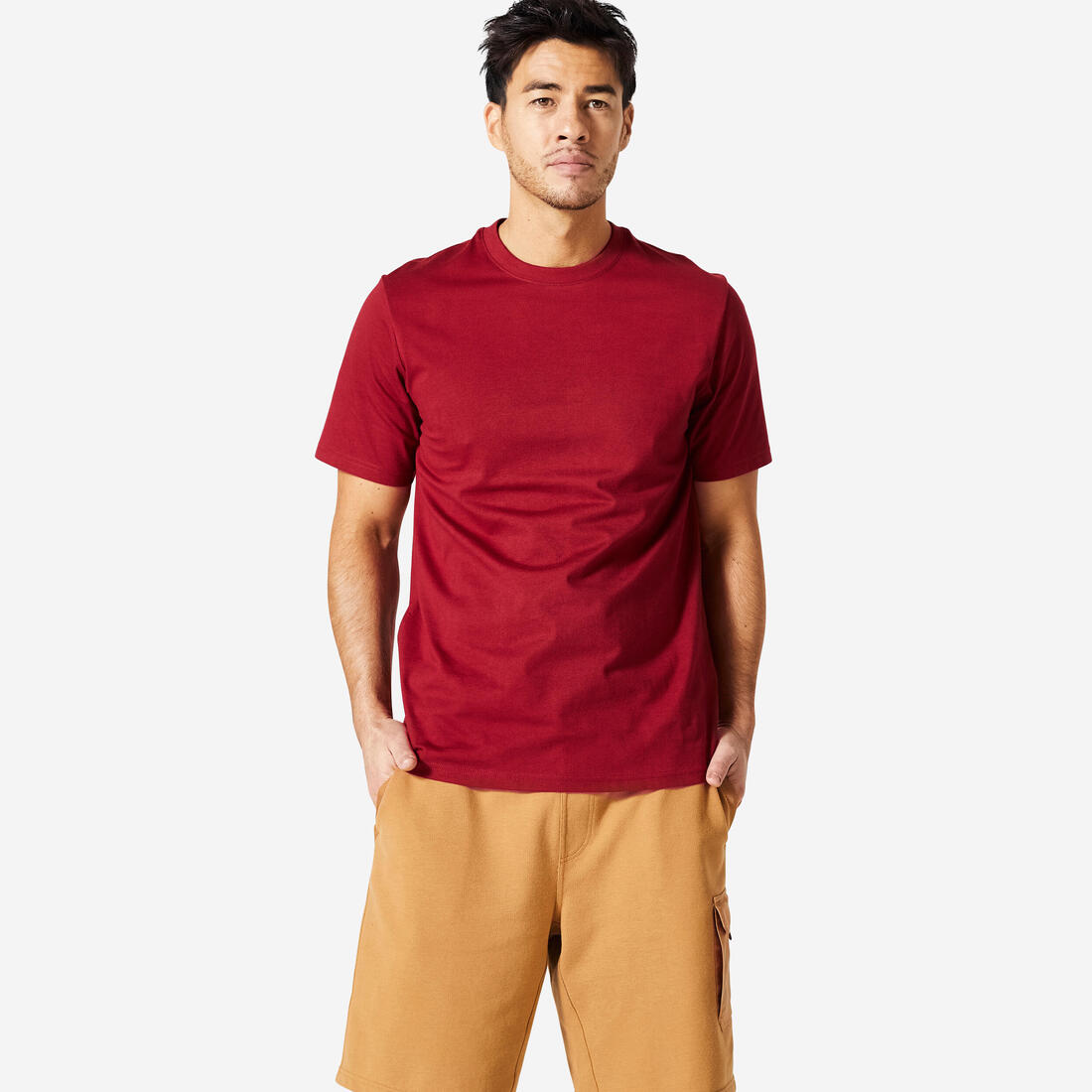 T-shirt fitness homme col rond manches courtes