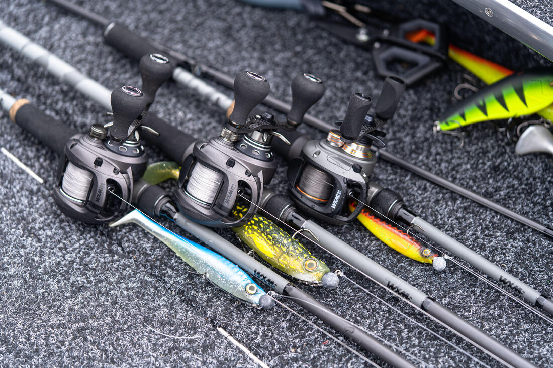 Moulinet casting pêche aux leurres WXM 100 RC Manivelle à gauche