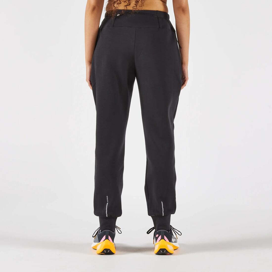 Pantalon chaud de running Femme- KIPRUN Run 500 Warm Noir
