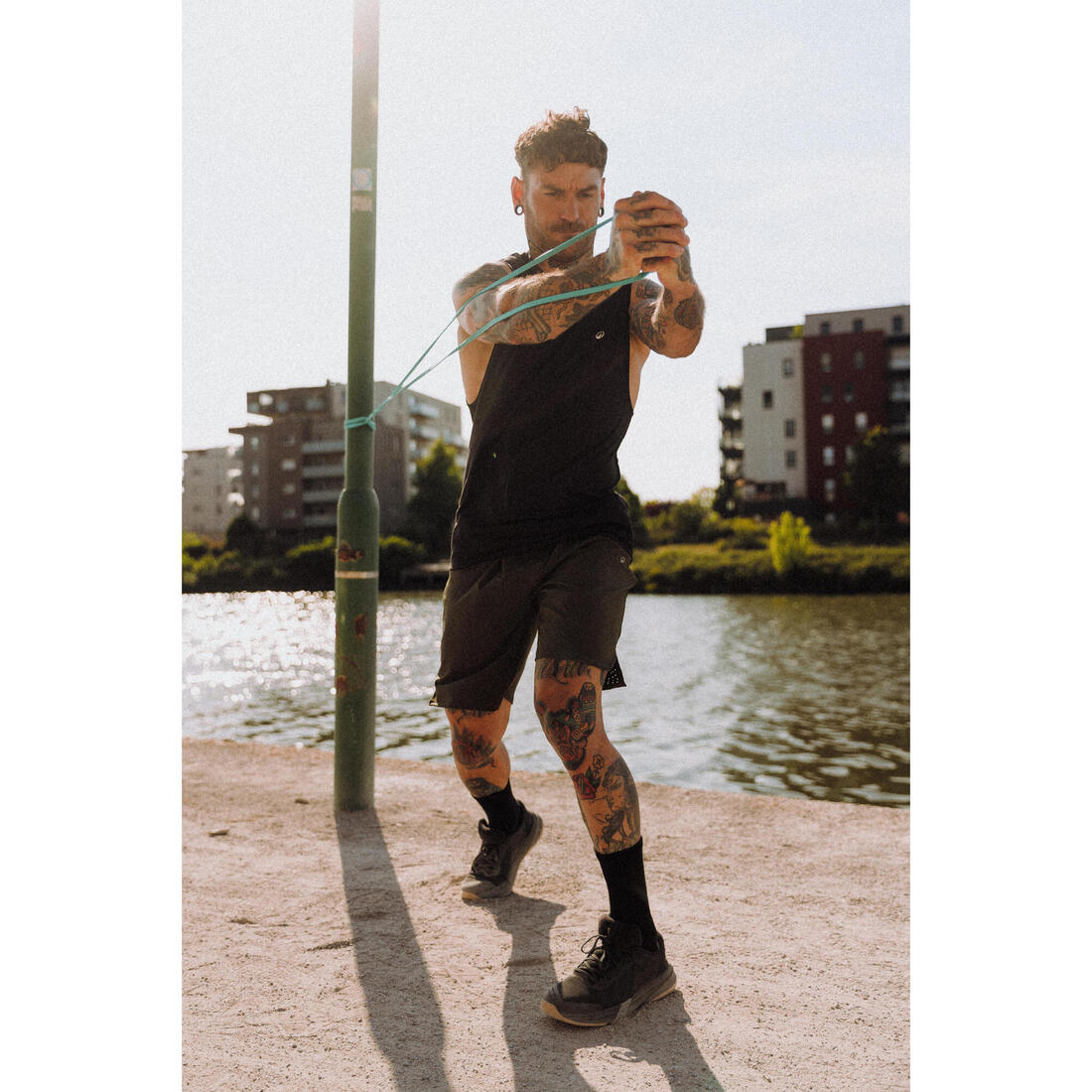Chaussures de fitness et training flexibilité et stabilité, homme, Energy noir