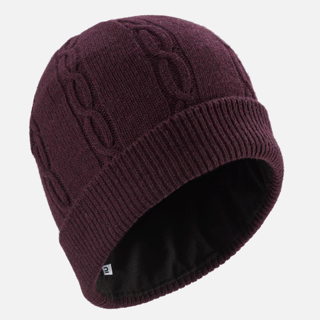 Bonnet en laine adulte, TORSADE 900 bordeaux