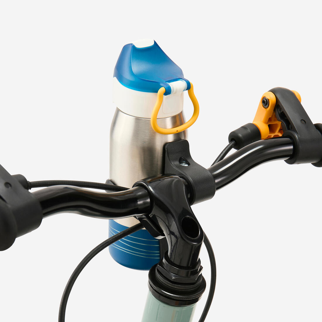 Bidon/ gourde vélo enfant 3-6 ans 350ml, inox bleu