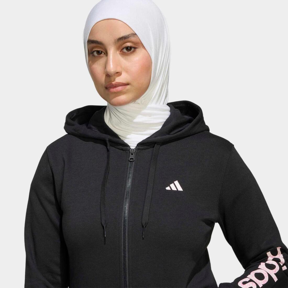 Sweat à capuche zippé de fitness femme