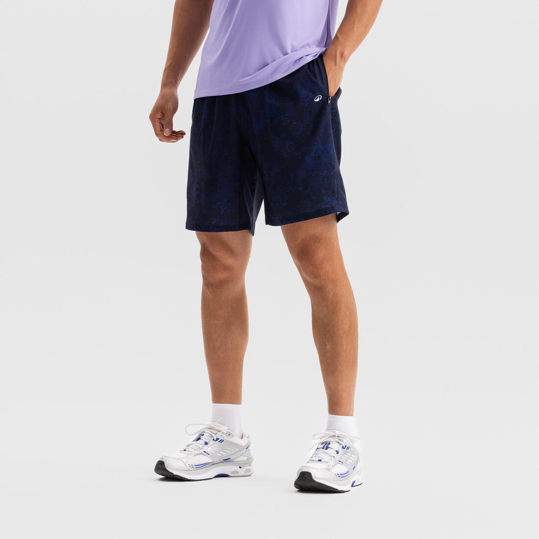 Short de fitness respirant poches zippées homme