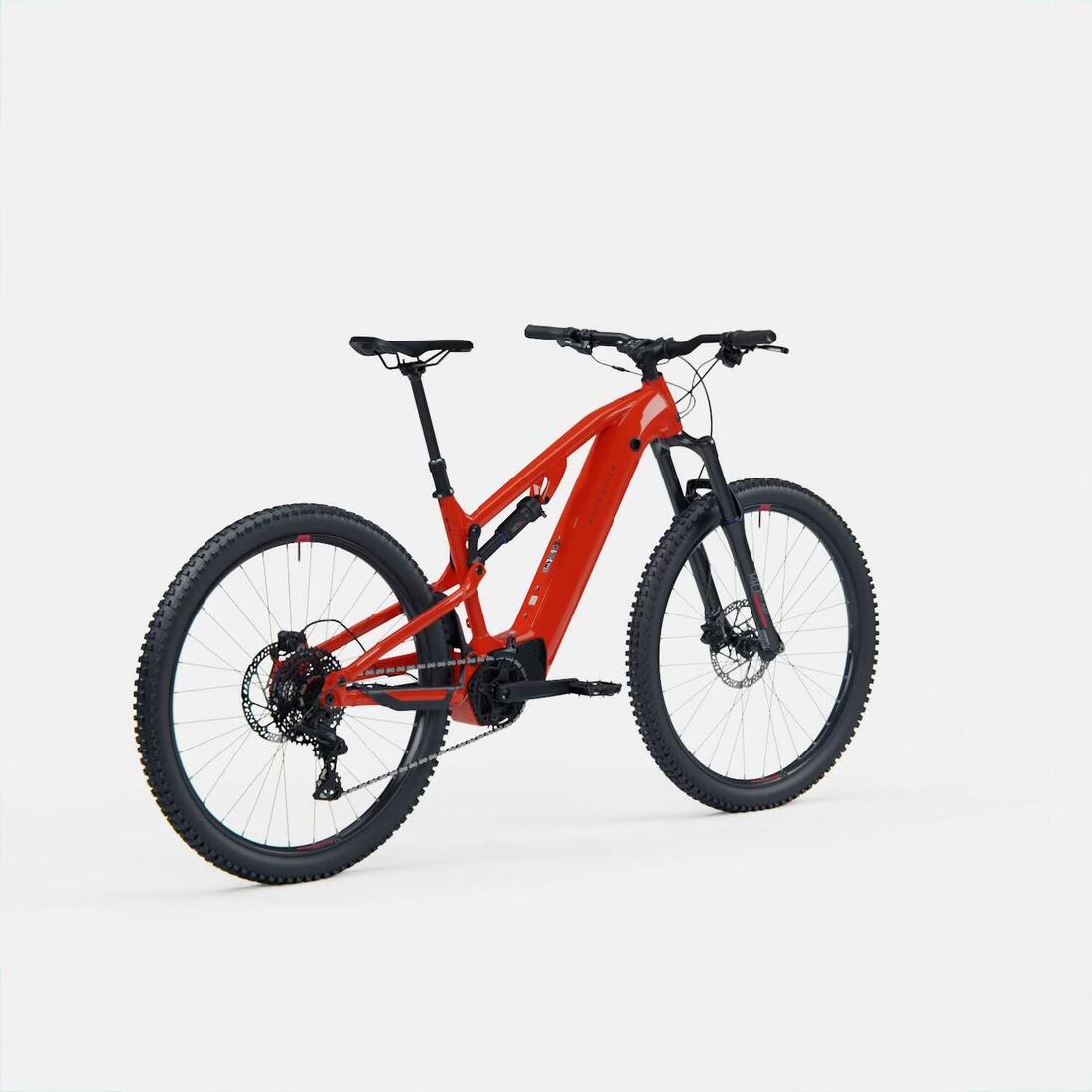 Vélo VTT électrique tout suspendu 29" - E-EXPL 520 S Rouge vif