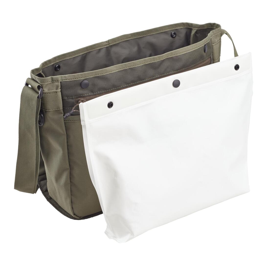 Sac besace pêche de la truite 12L - Musette kaki