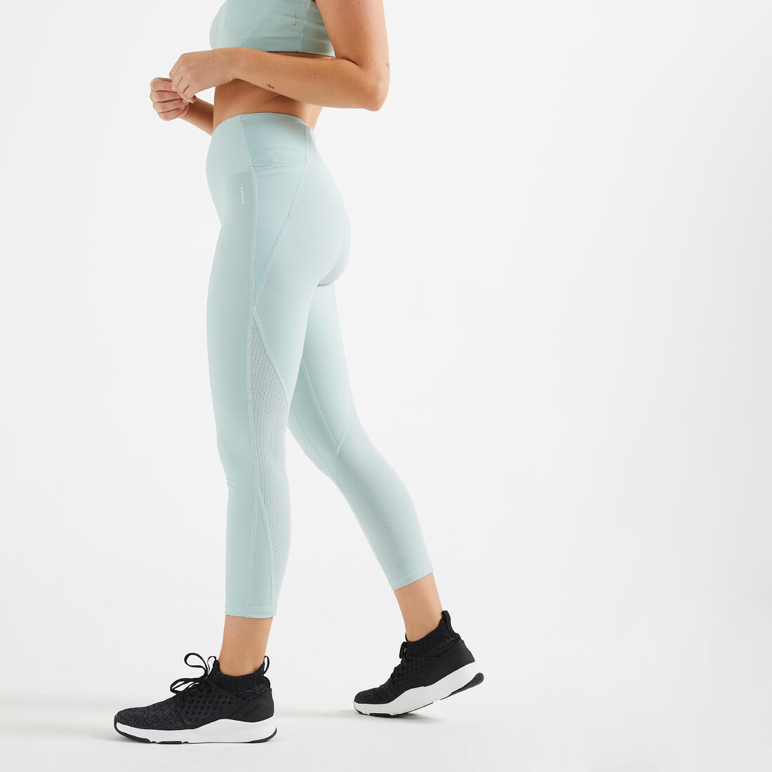 Legging taille haute Fitness court et gainant – vert
