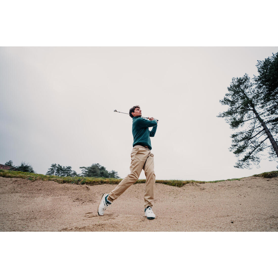 Pantalon de golf chino coton homme, MW500