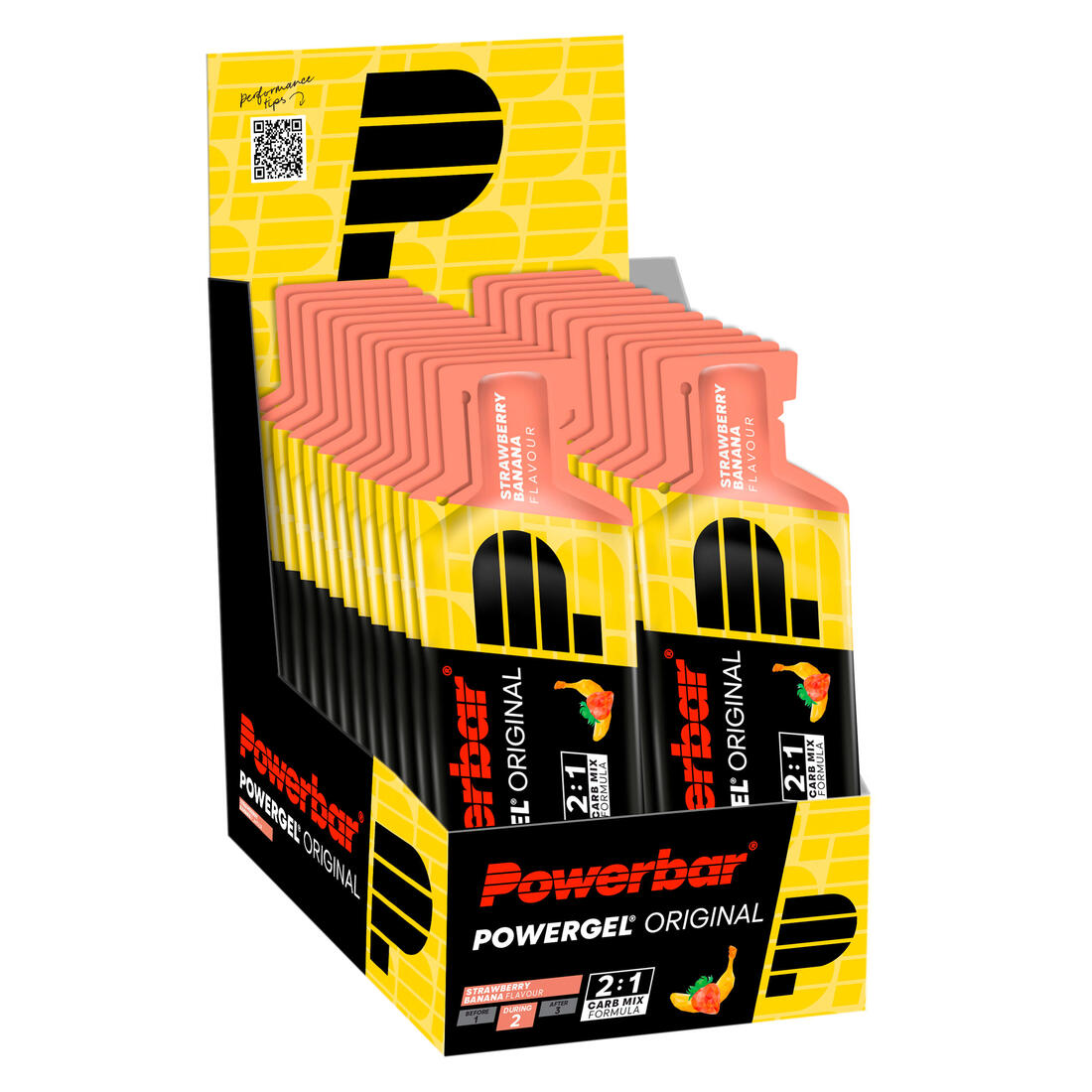 Gel énergétique POWER GEL fraise banane 24x41g