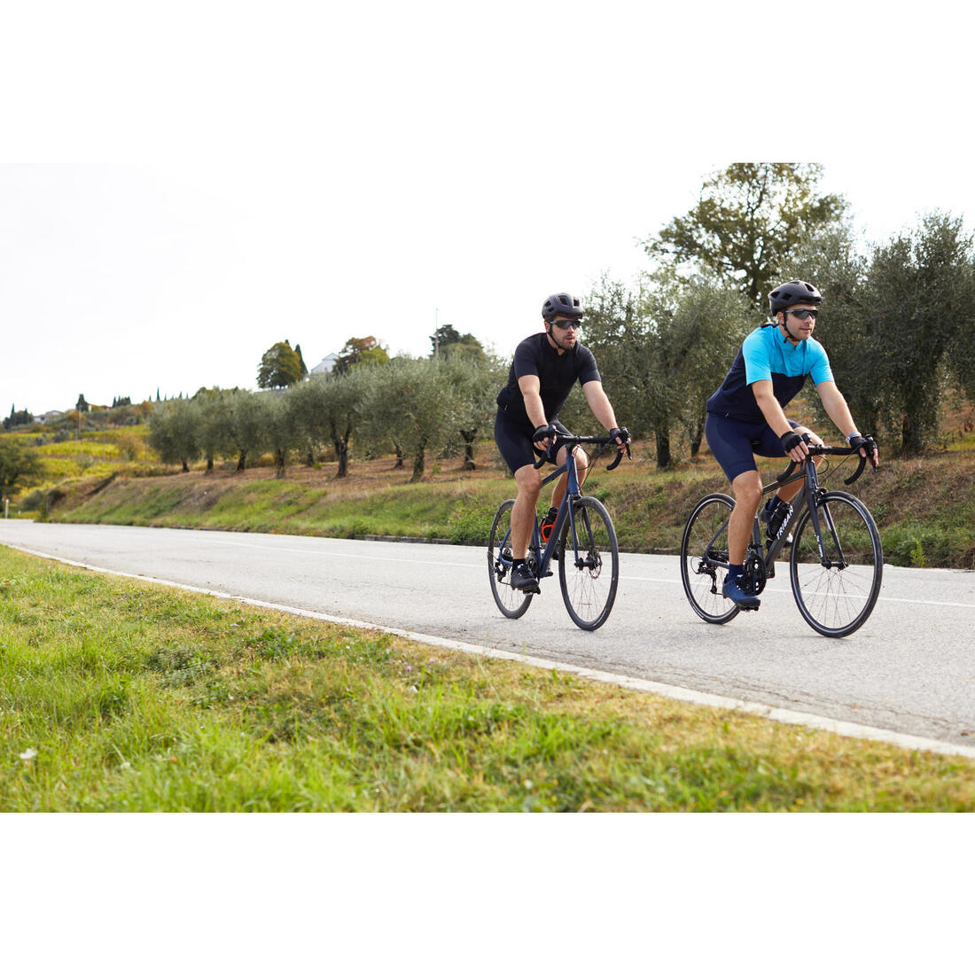 CUISSARD VELO ROUTE A BRETELLES HOMME CYCLOTOURISME RC100 MARINE
