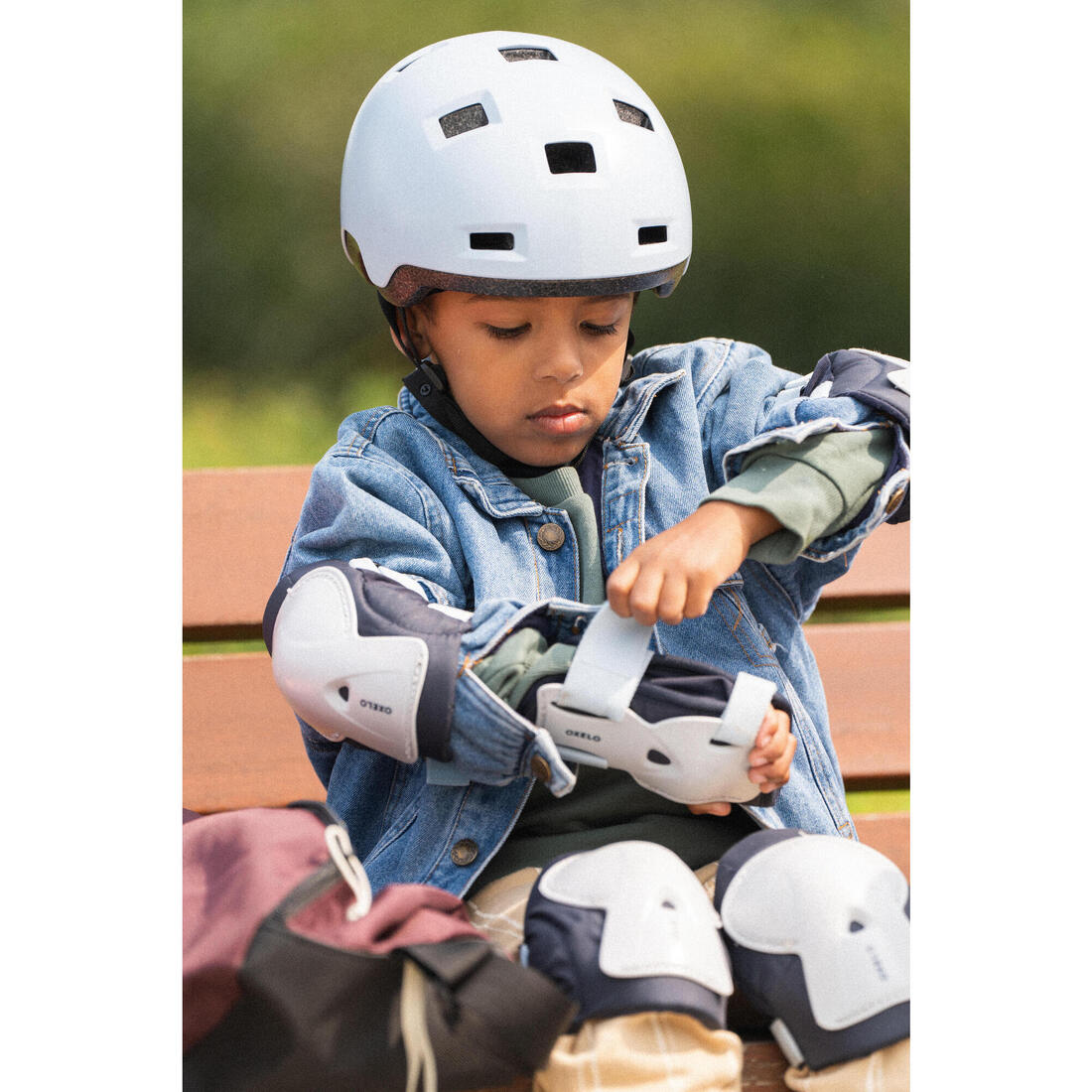 Set 3x2 protections roller trottinette skate enfant PLAY