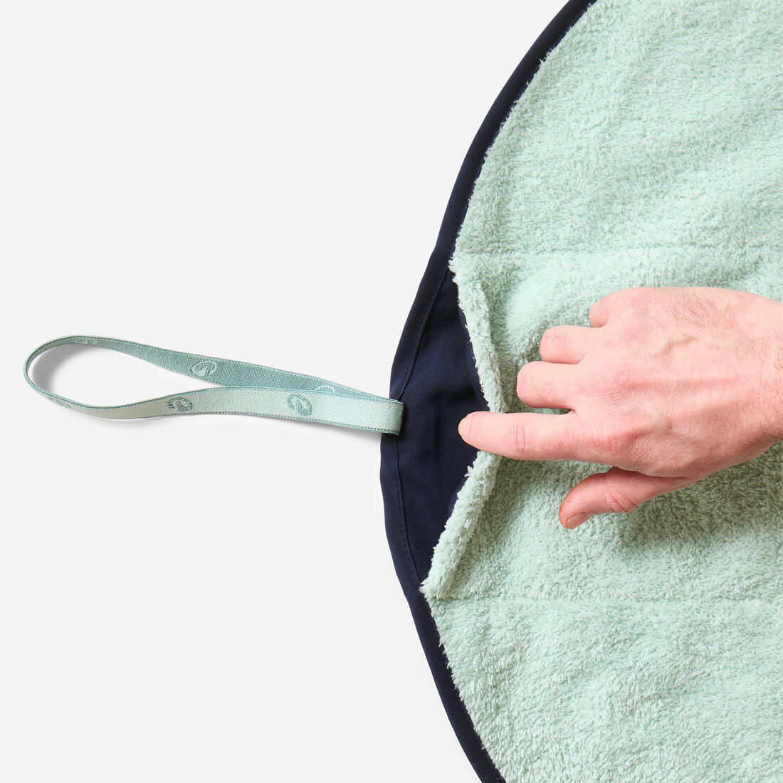 Serviette microfibre douce bi-face pour pieds, vert clair
