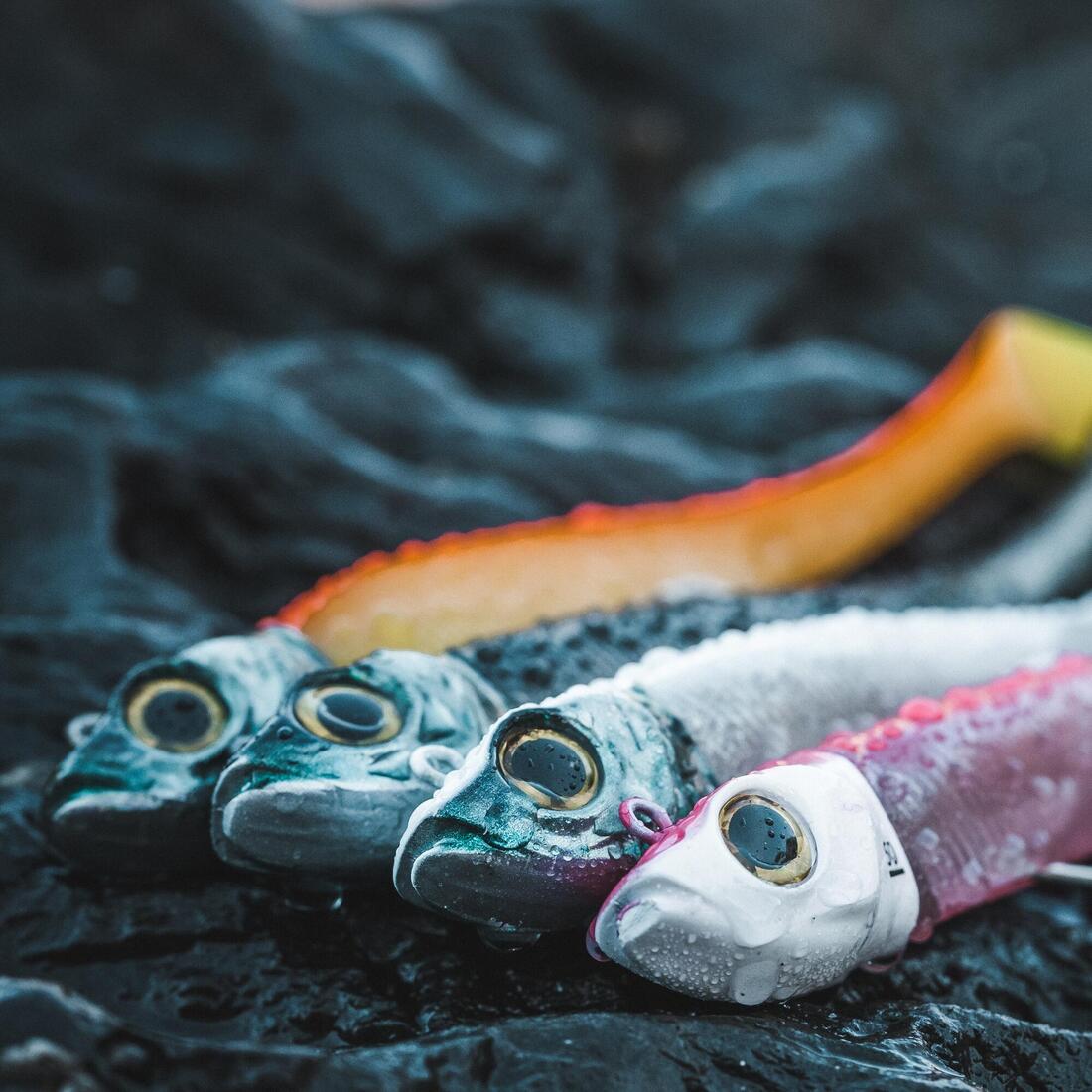 Kit leurres souples shad texan anchois ancho 120 12gr ayu en mer