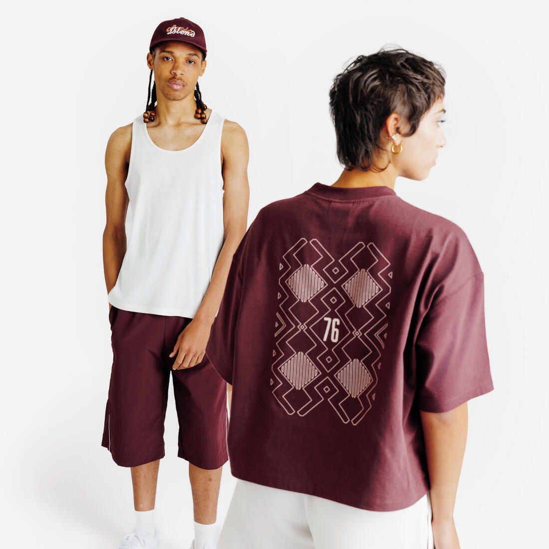 T-shirt crop graphique femme, Heritage