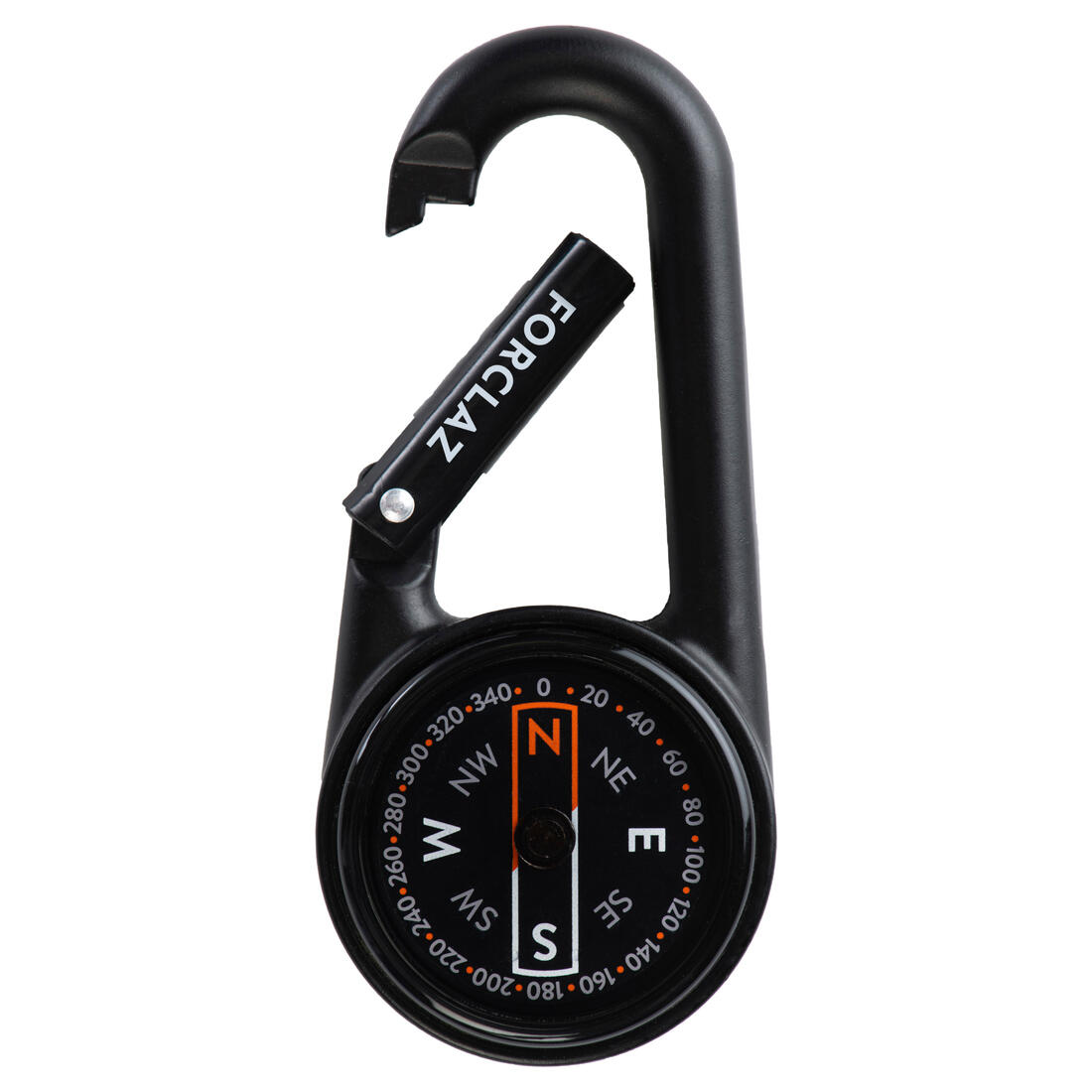 Boussole mousqueton d'orientation compacte 50 – noir