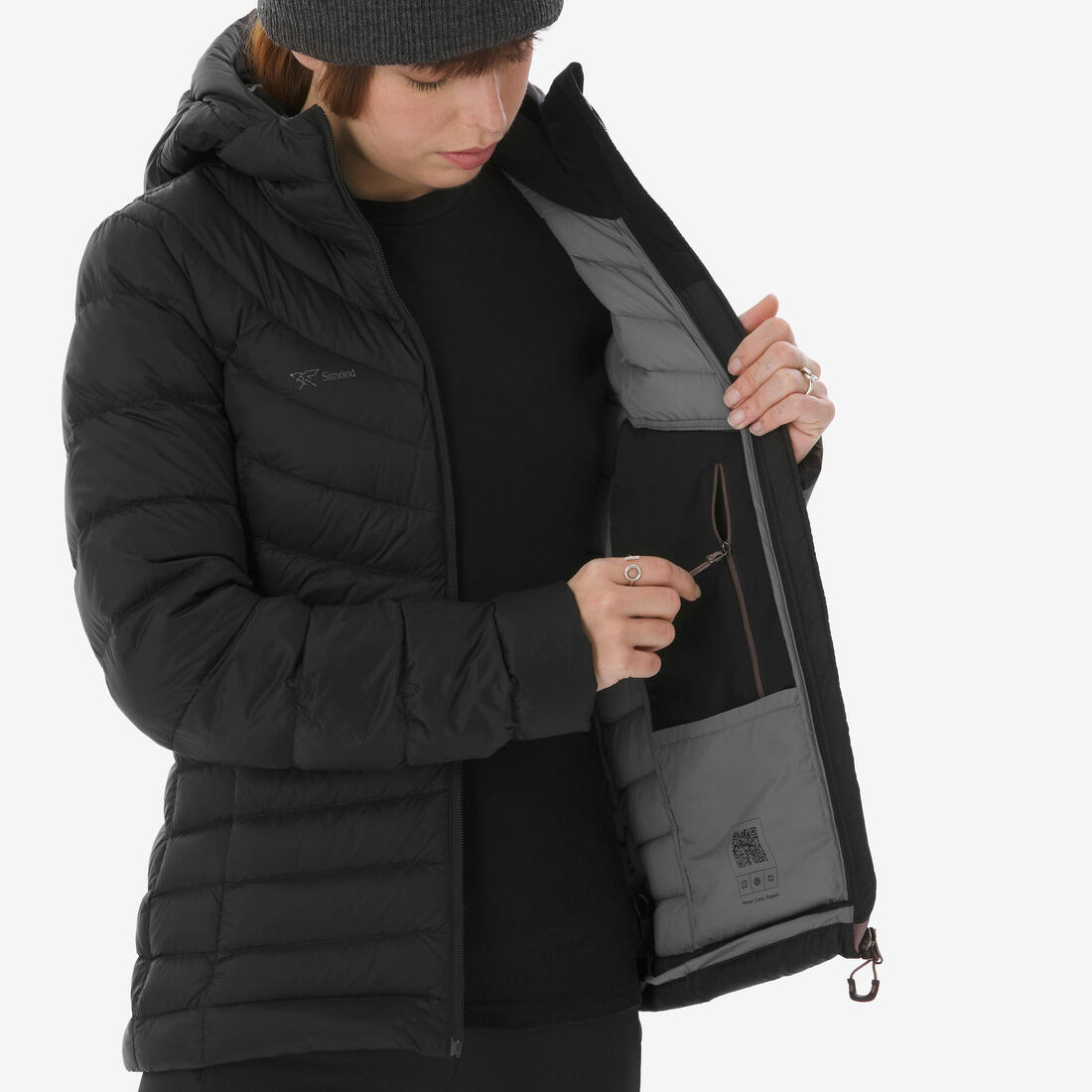 Doudoune à capuche en duvet de trek montagne - MT500 -10 °C - Femme