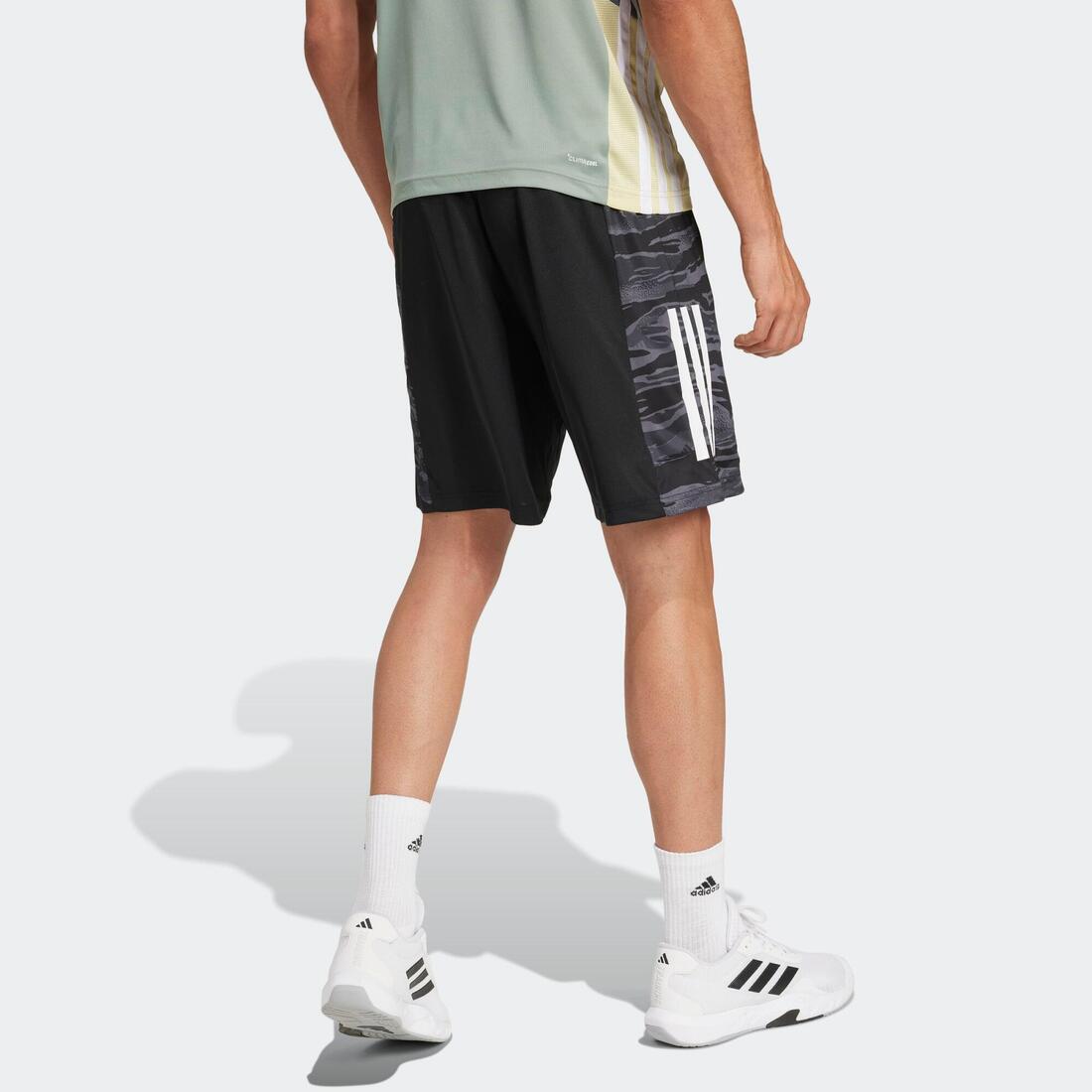 Short de fitness pour homme, camouflage noir