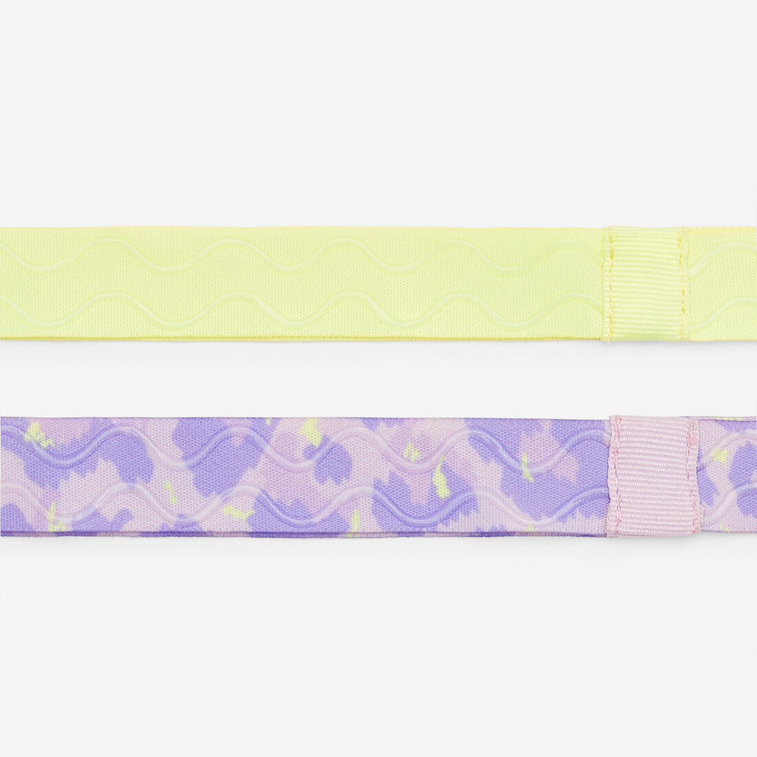Lot de 2 bandeaux fins multisport fille, Vert et Imprimé léopard