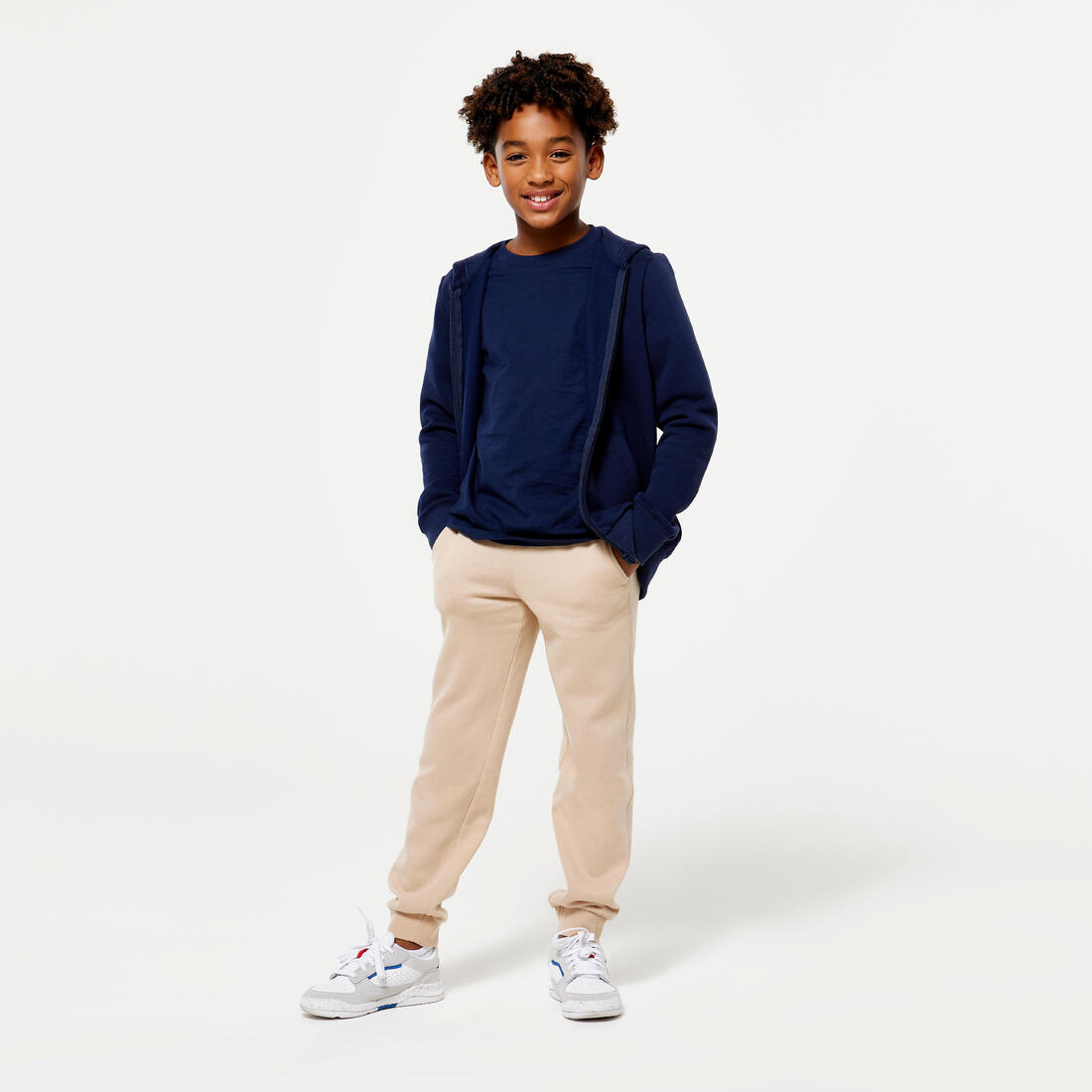 Sweat zippé enfant - bleu marine