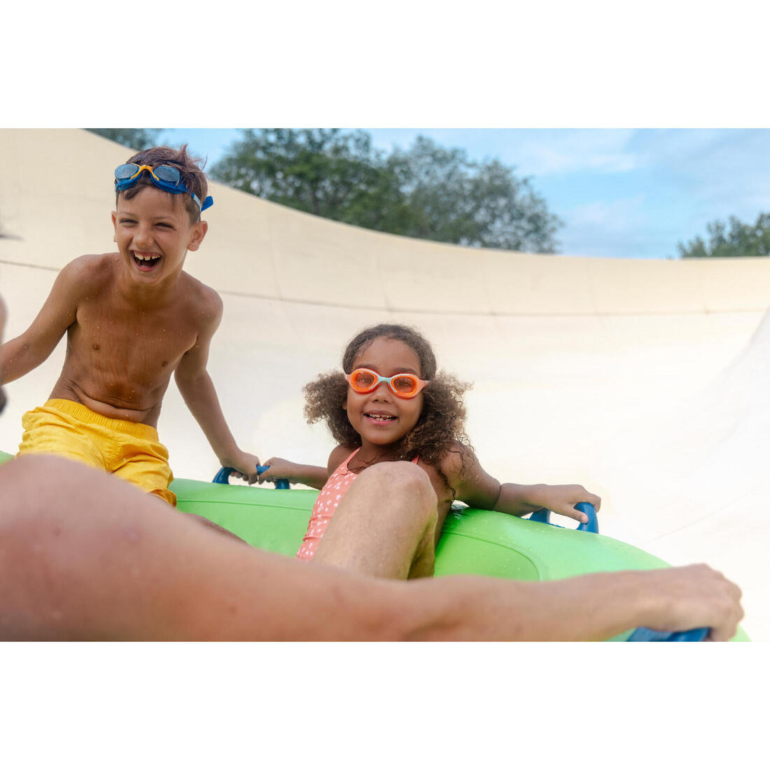 Lunettes de natation Junior - Xbase turquoise teintées