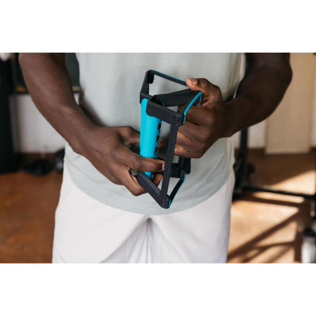 Poignées pour pompe - push up bars 500 bleu