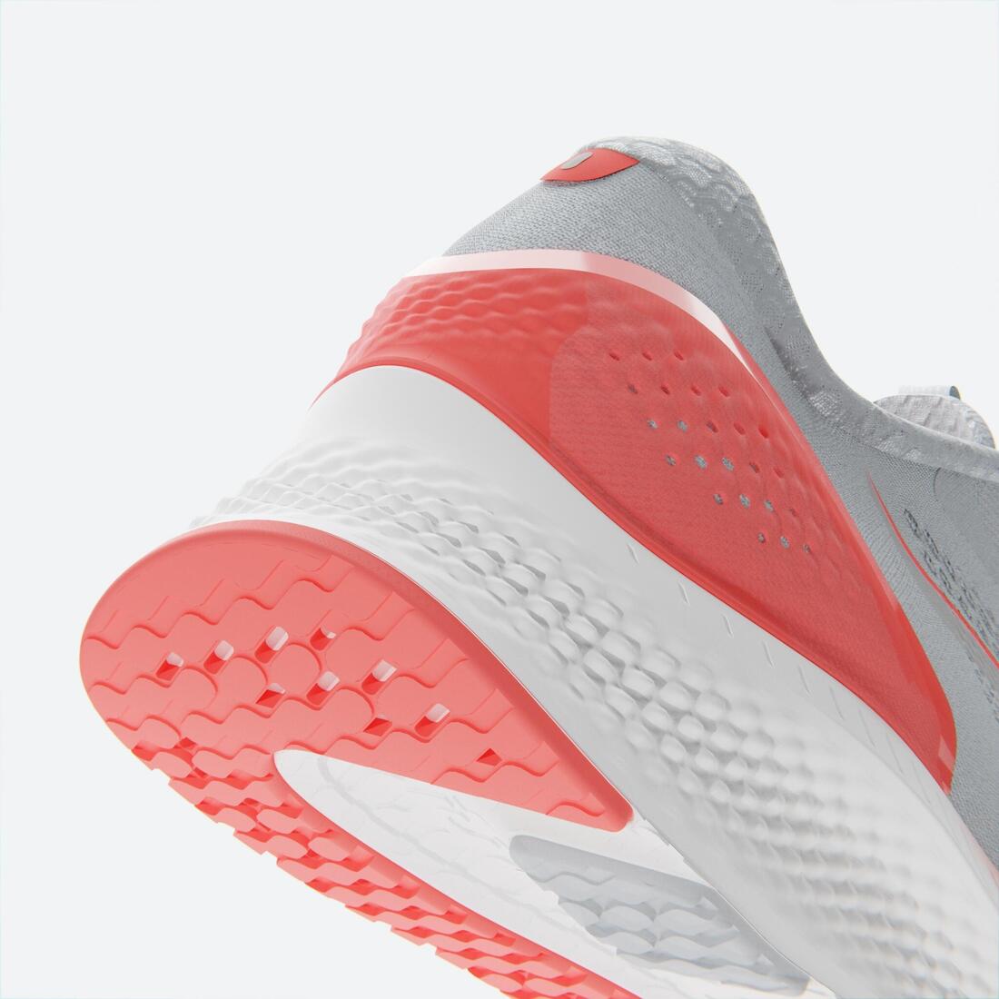 CHAUSSURE DE RUNNING FEMME KIPRUN KS 500 2  GRIS ET CORAIL