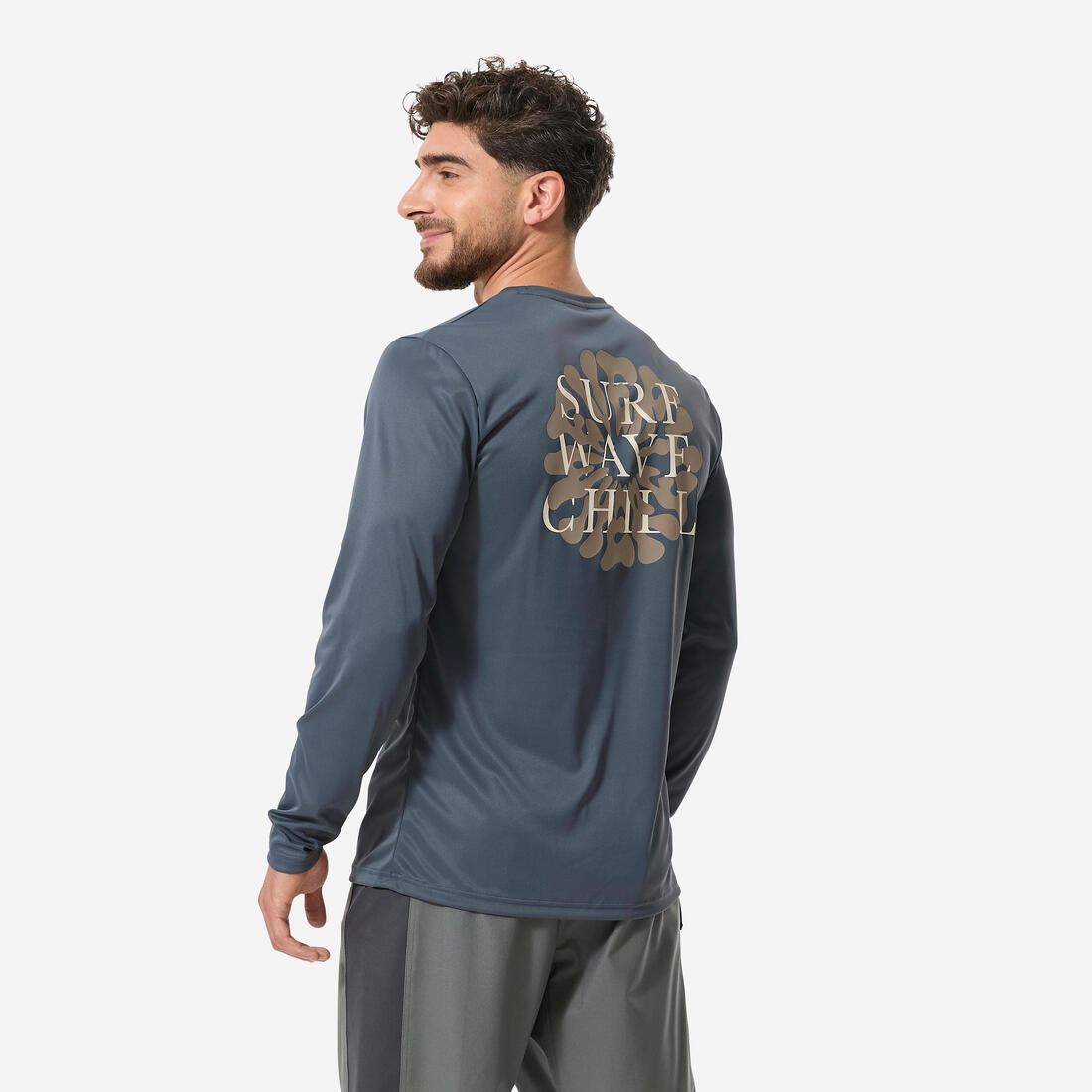tee shirt de surf manches longues UPF50+ homme - flower