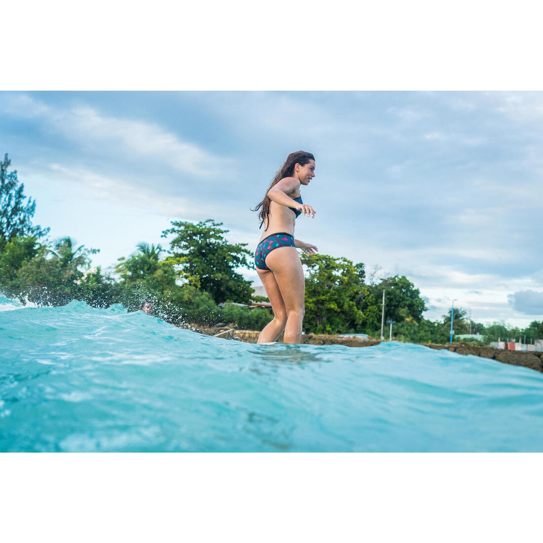 Haut de maillot de bain femme brassière de surf dos dégagé ANDREA KOGA MALDIVES