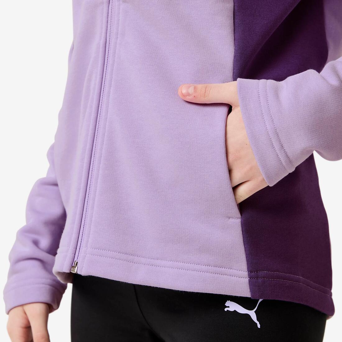 Survêtement zippé enfant, mauve et