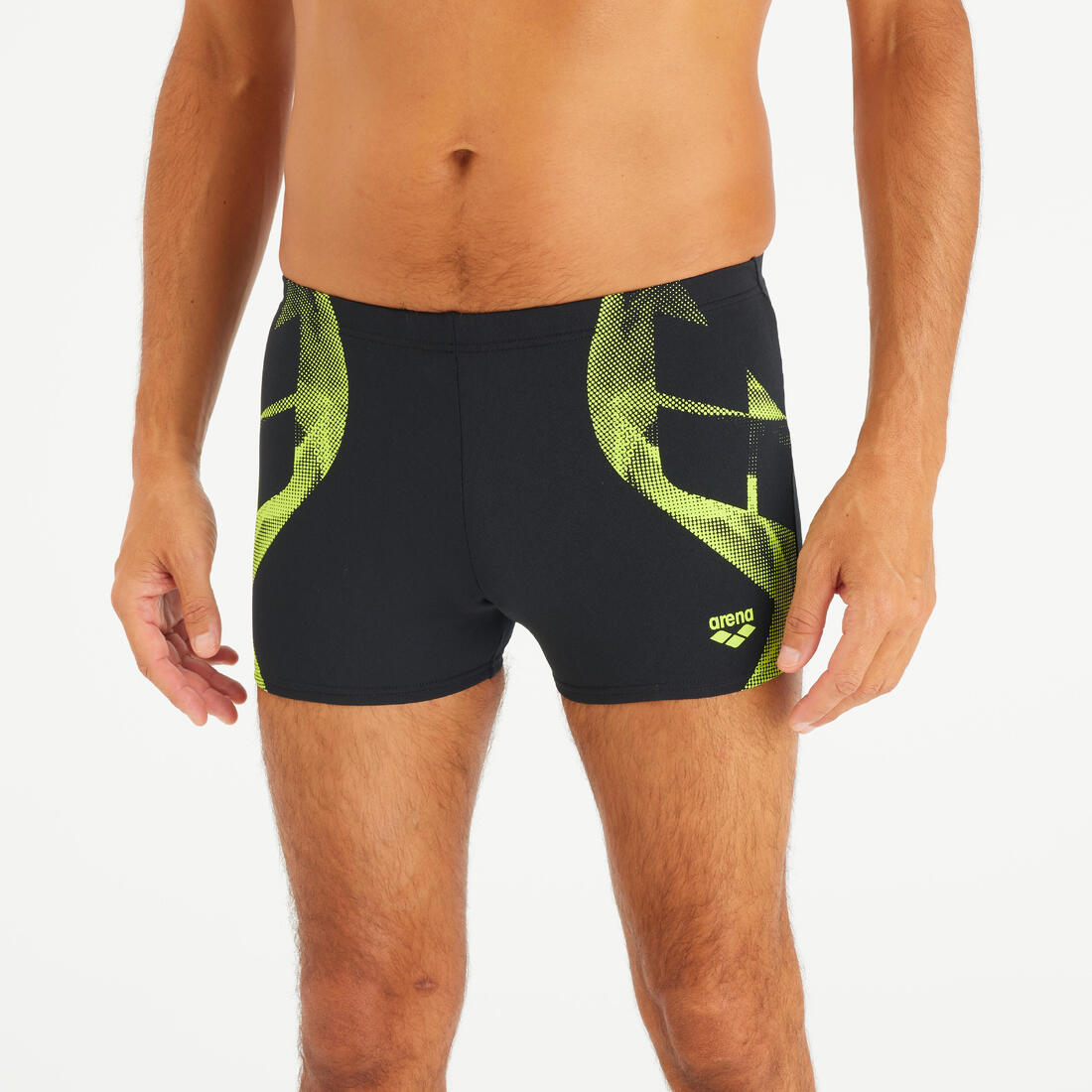 Maillot boxer de bain natation Homme - Arena noir artic vert – 8948327